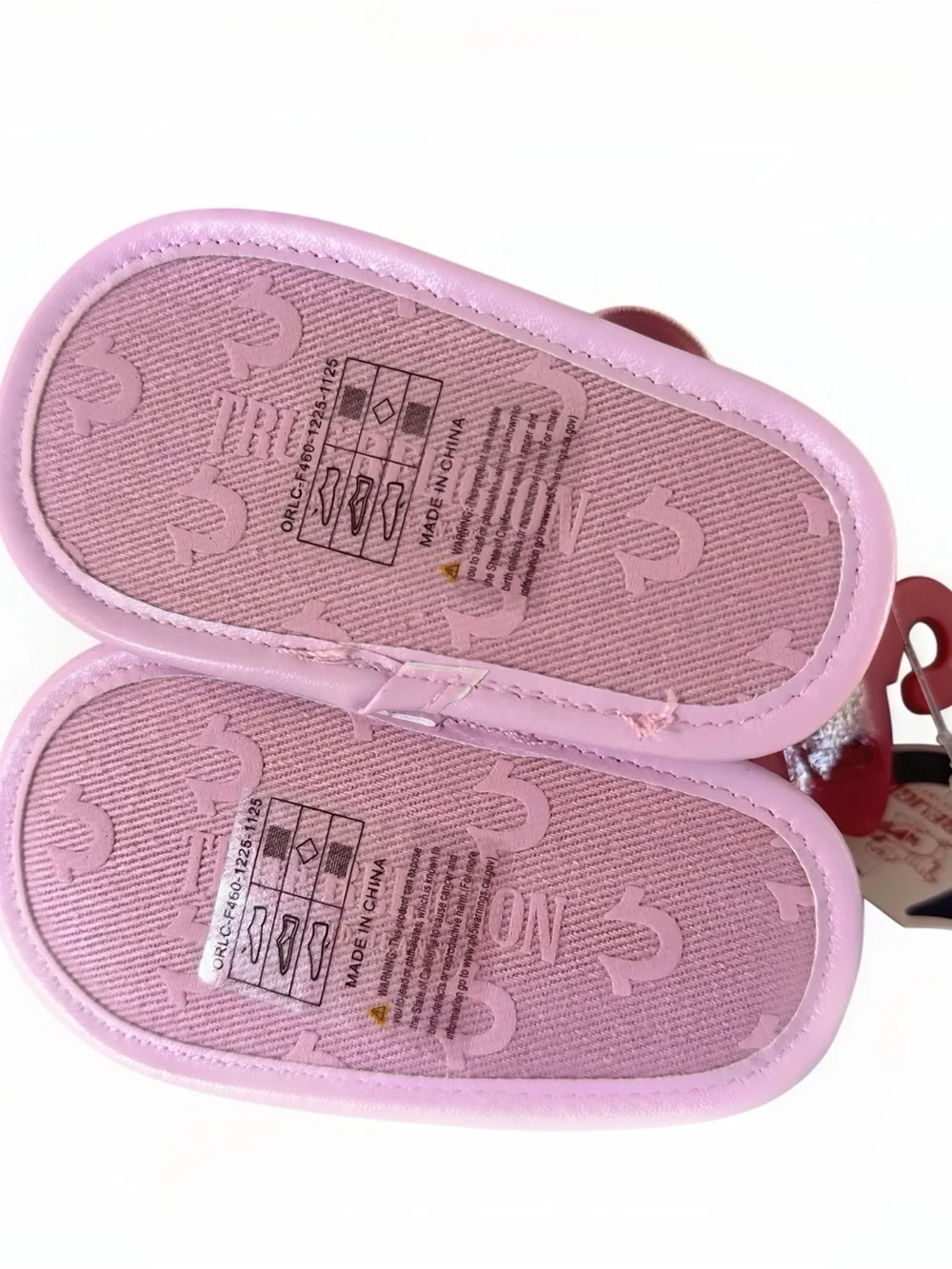 True Religion Pink Baby Girls' Logo Slide Sandals
